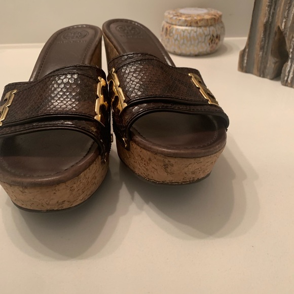 Brown Tory Burch cork wedge 8.5!! - Picture 5 of 6